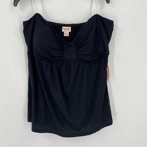 Mossimo Women’s Sweetheart Neck Strapless Black Blouse size XXL